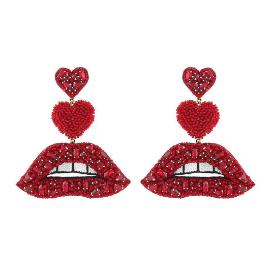 Deepa Gurnani Lips Earrings