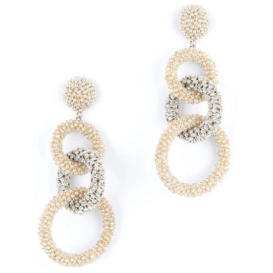 Deepa Gurnani Sienna Earrings in Silver
