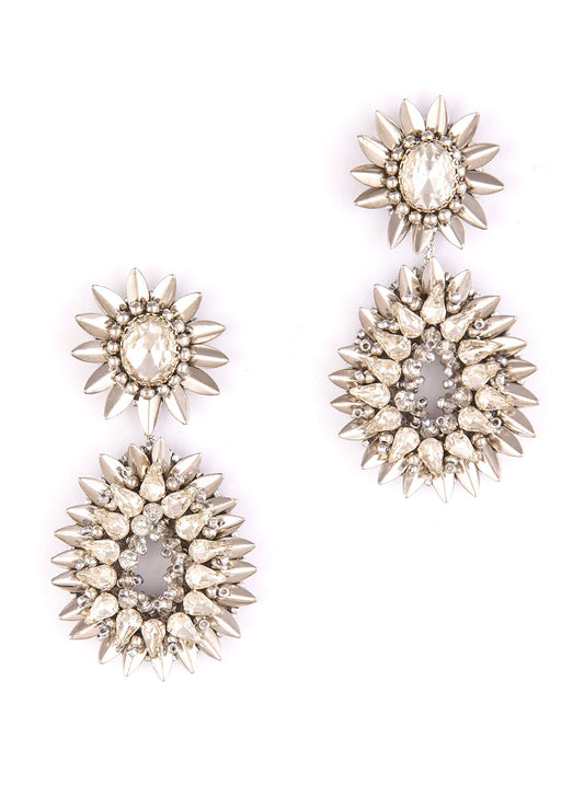 Deepa Pia Earrings in Silver