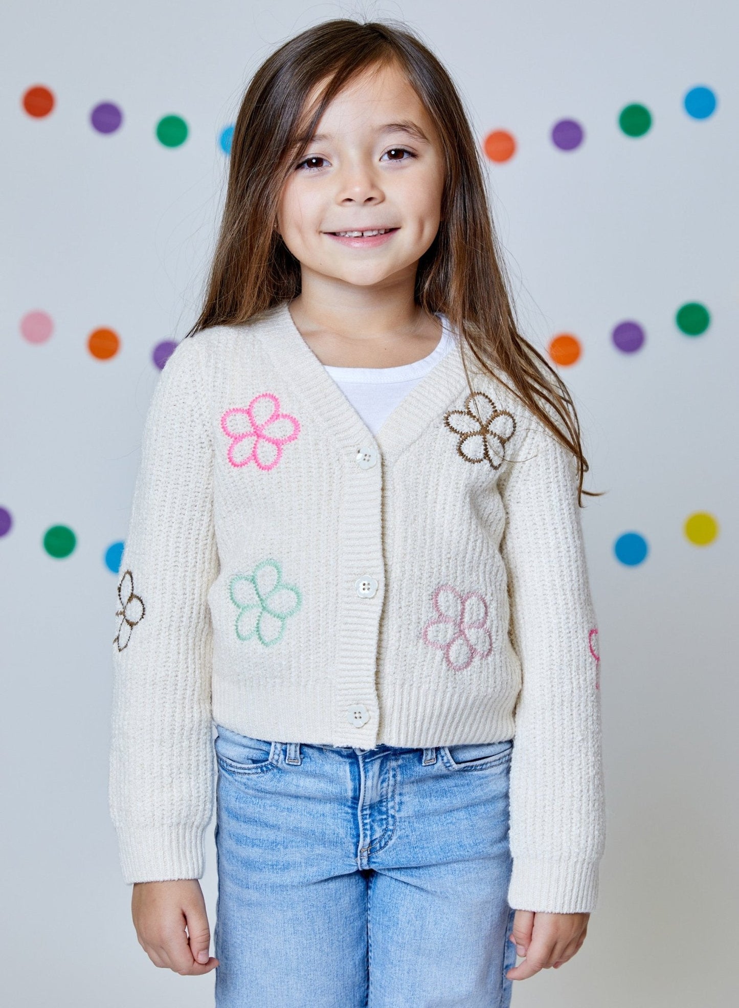 Design History Girl Cardigan in Tan Suede
