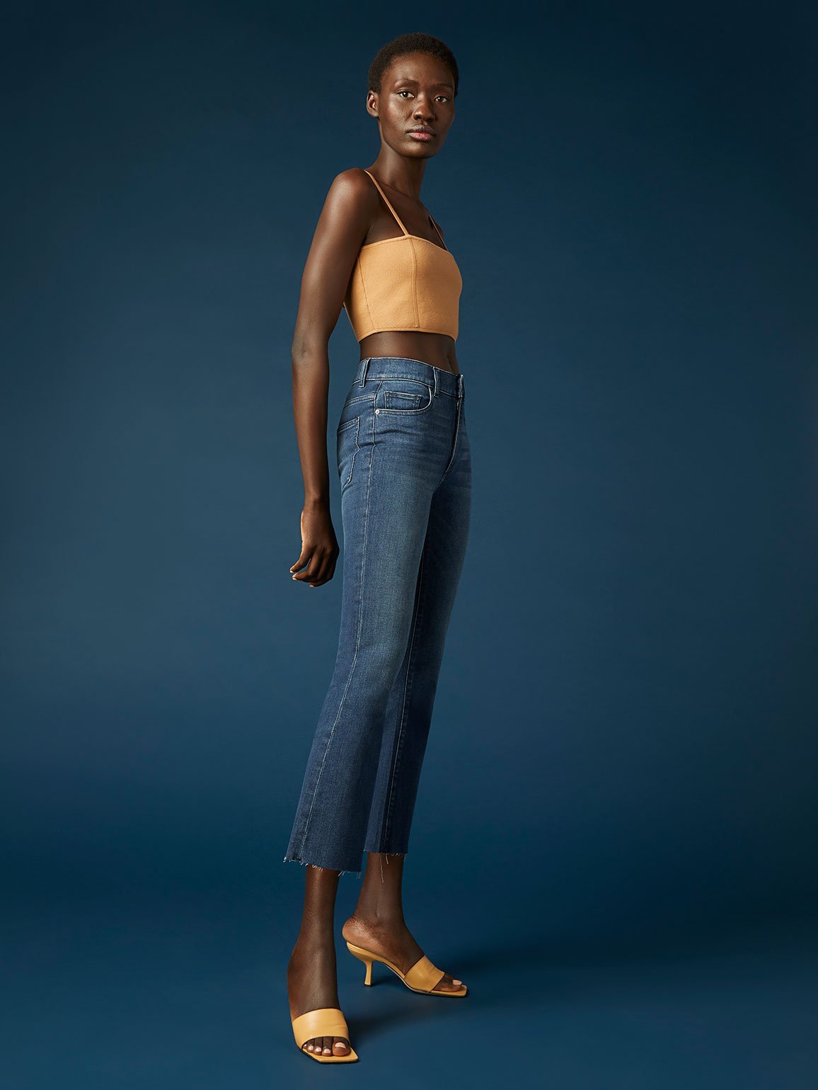 DL1961 Bridget Boot High Rise Instasculpt Crop in Eco Dark Raw
