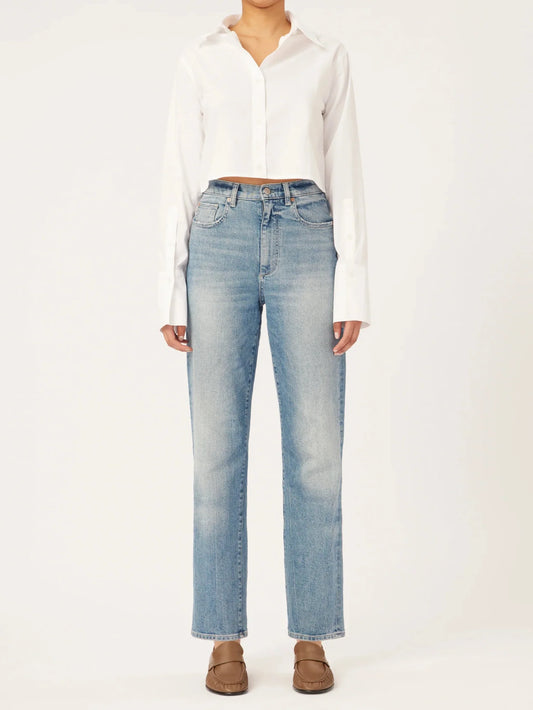 DL1961 Lisette Cropped Shirt in White
