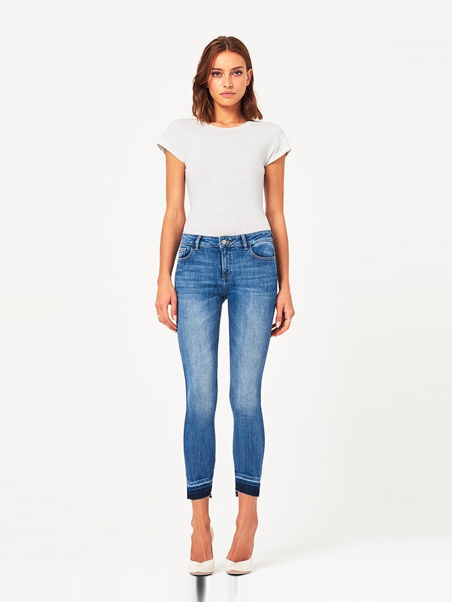DL1961 Margaux Mid Rise Ankle Skinny in Costa Mesa