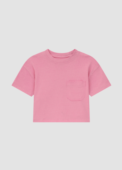 DL1971 Kids Short Sleeve Tee in Flamingo