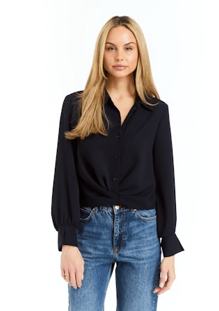 Drew Nick Blouse in Navy
