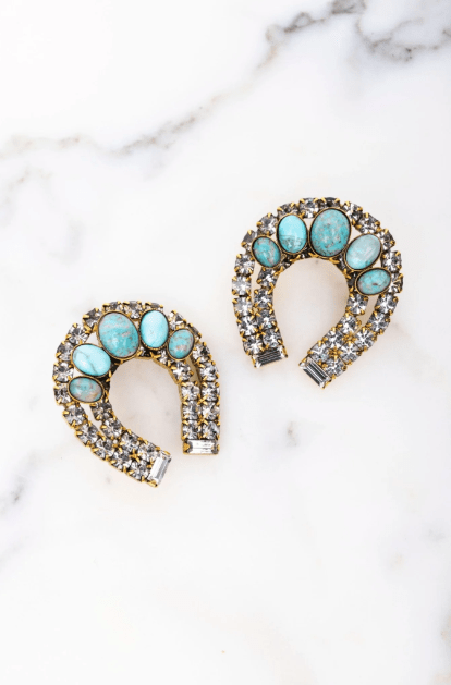 Elizabeth Cole Althea Earrings in Turquoise