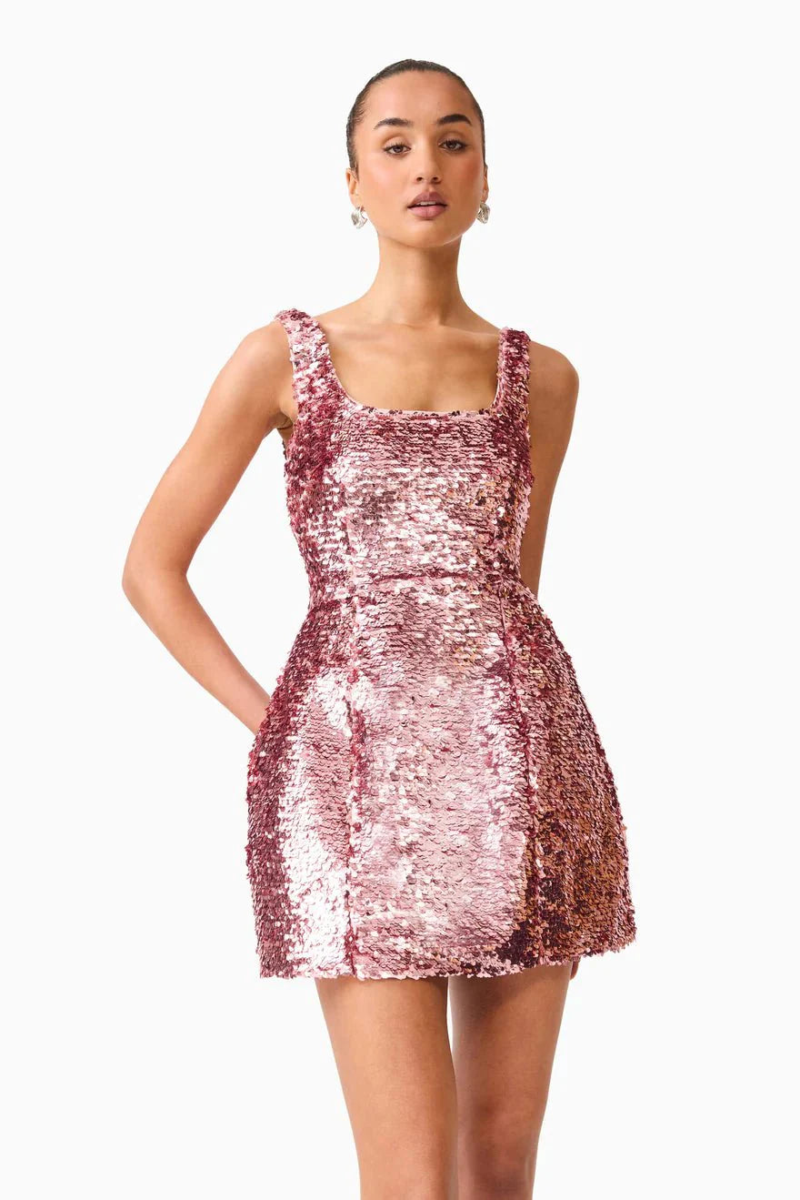 Elliatt Alissa Tulip Mini Dress in Pink