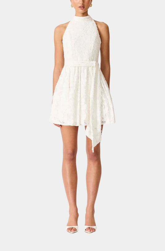 Elliatt Edellie Halter Mini Dress in White