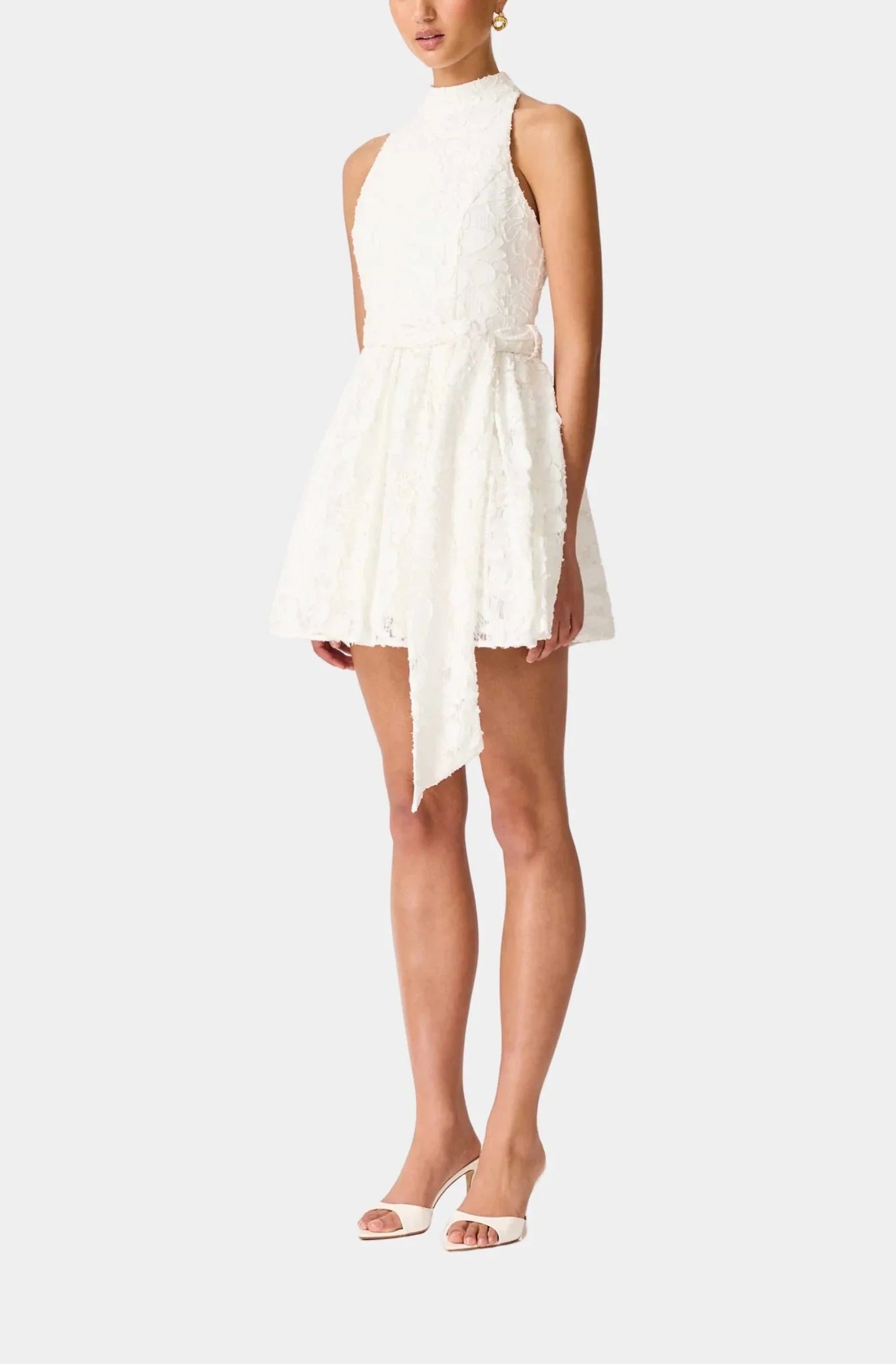 Elliatt Edellie Halter Mini Dress in White