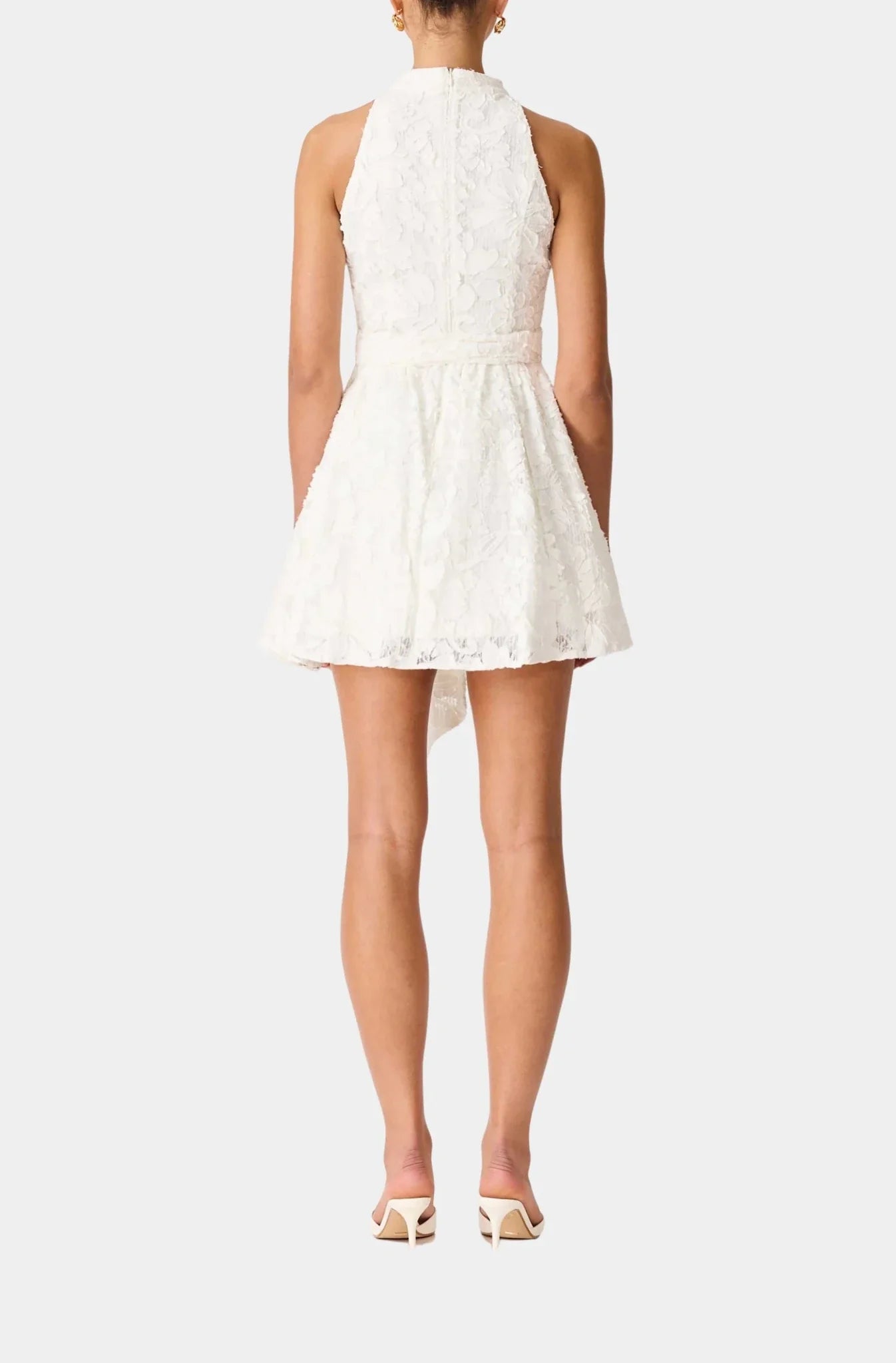 Elliatt Edellie Halter Mini Dress in White