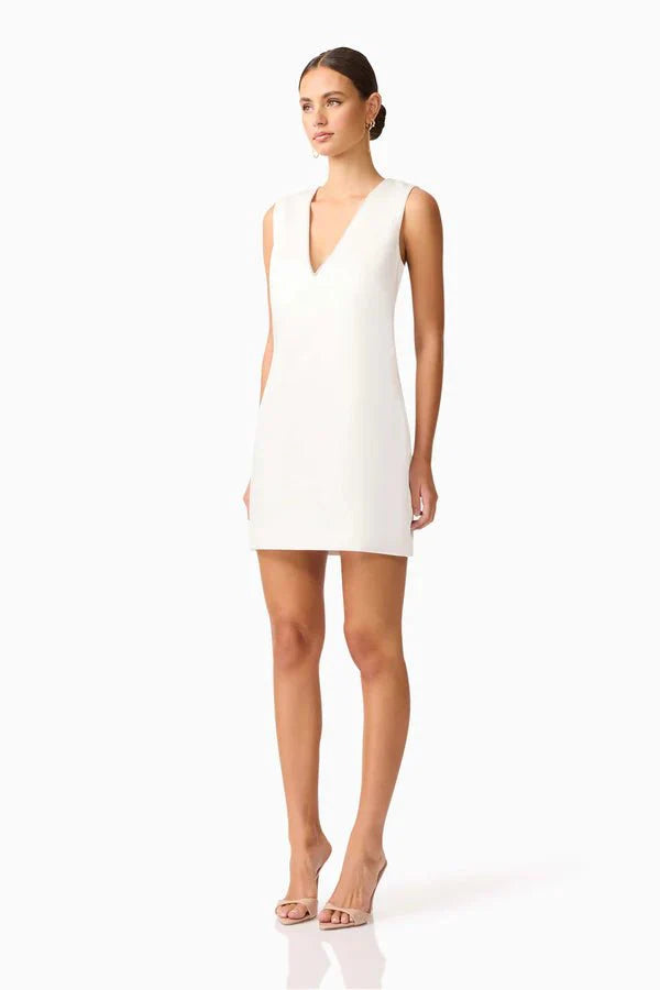 Elliatt Livia Shift Mini Dress in White