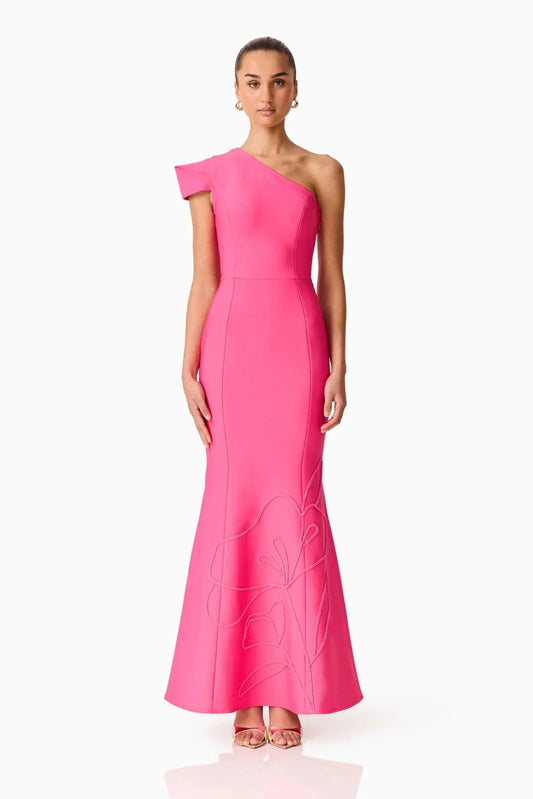 Elliatt Opline One Shoulder Gown in Pink