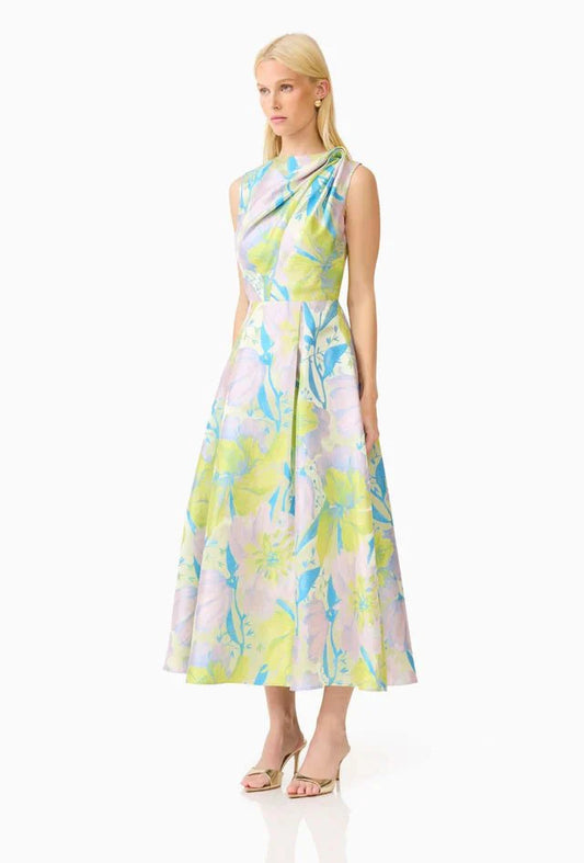 Elliatt Rhea A-Line Midi Dress in Floral Multi