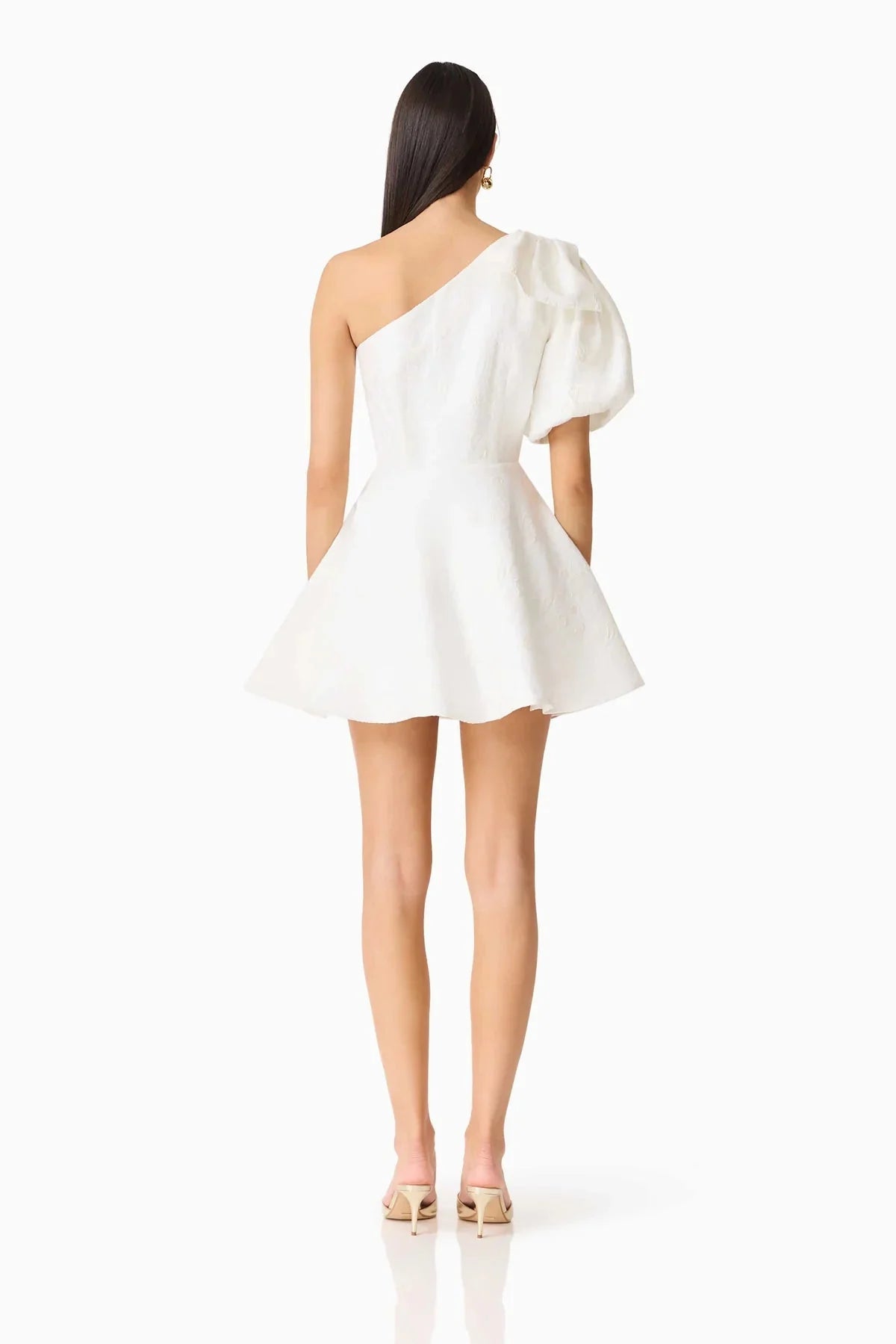 Elliatt Saffron Asymmetrical Mini Dress in White