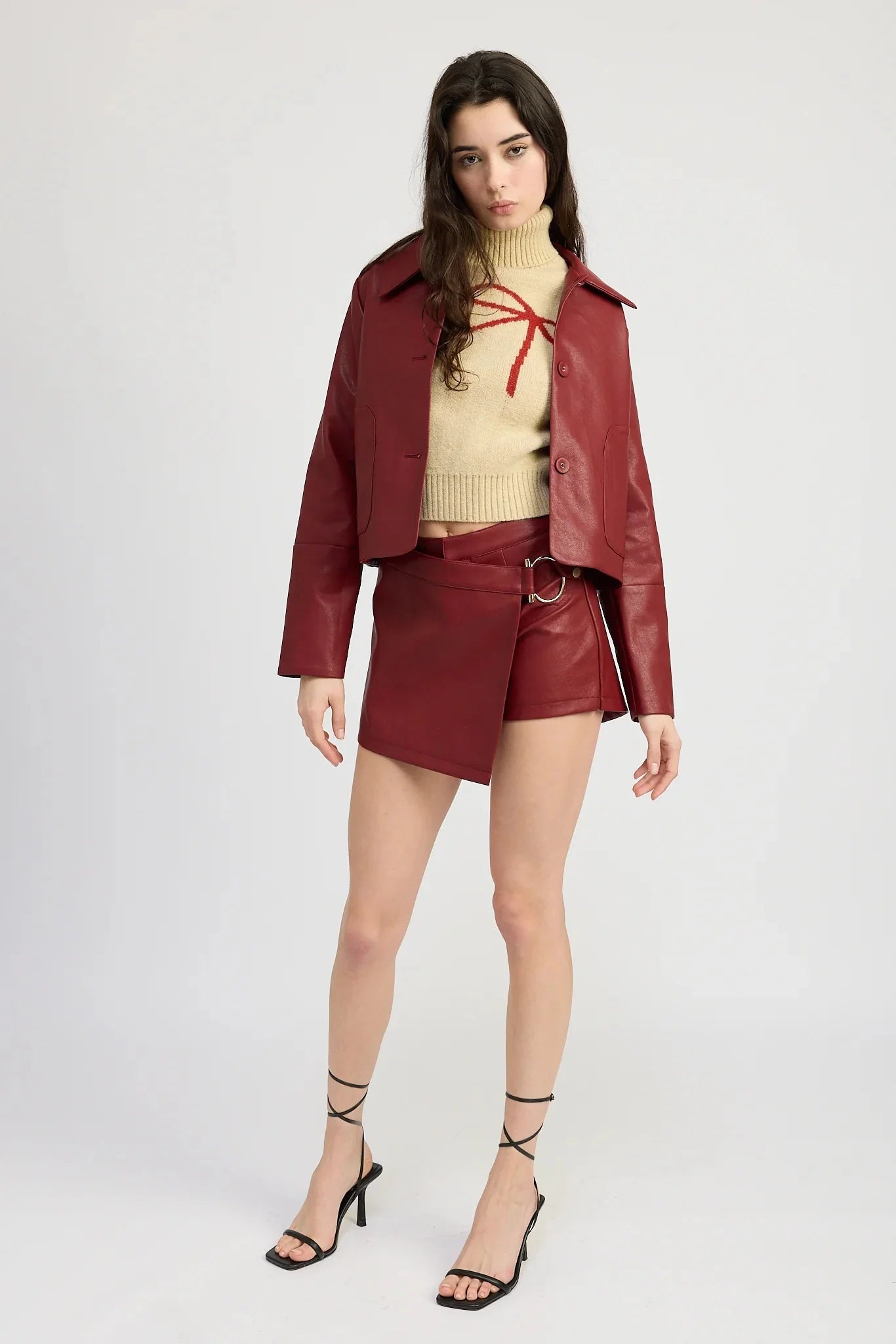 En Saison Campbell Skort in Dark Rose