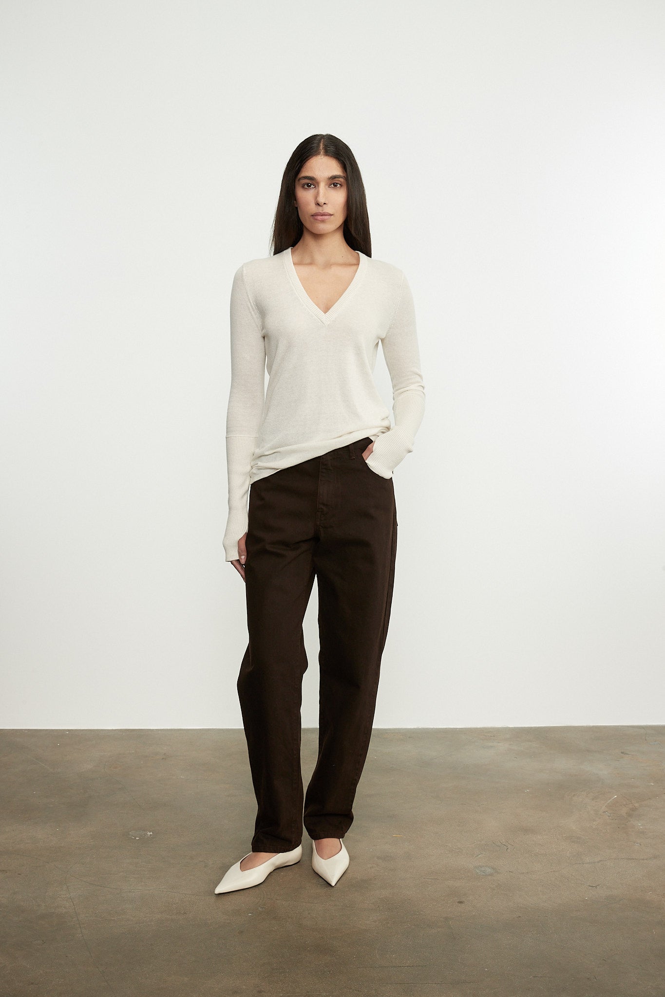 Enza Costa Easy Jean in Coffee Bean