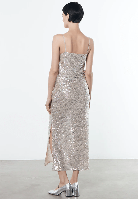 Enza Costa Sequin Cami in Silver
