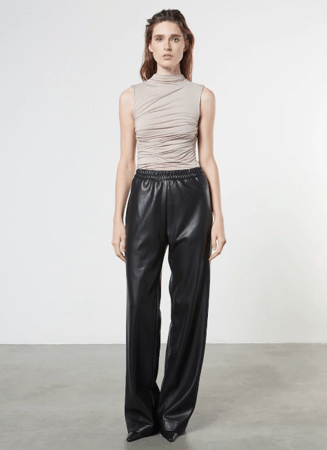Enza Costa Sleeveless Twist Top in Khaki