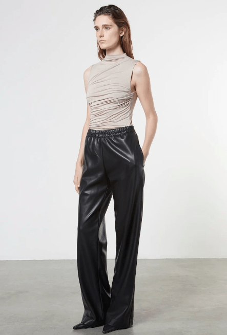 Enza Costa Sleeveless Twist Top in Khaki