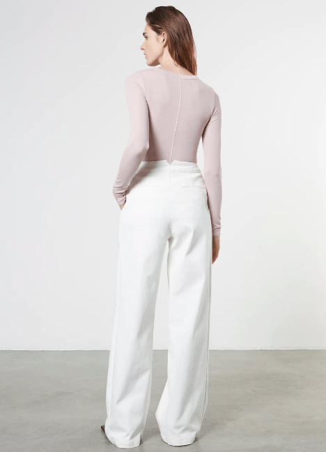 Enza Costa Soft Touch Pleated Wide Leg in Undyed