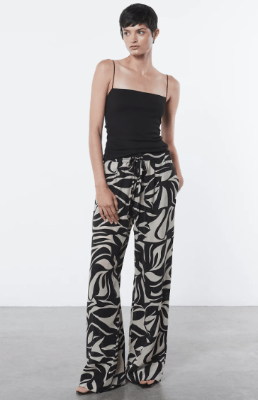 Enza Costa Strappy Tank in Black