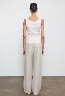 Enza Costa Supima Baby Rib Tank in Pearl Grey