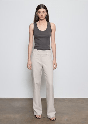 Enza Costa Supima Baby Rib Tank in Slate
