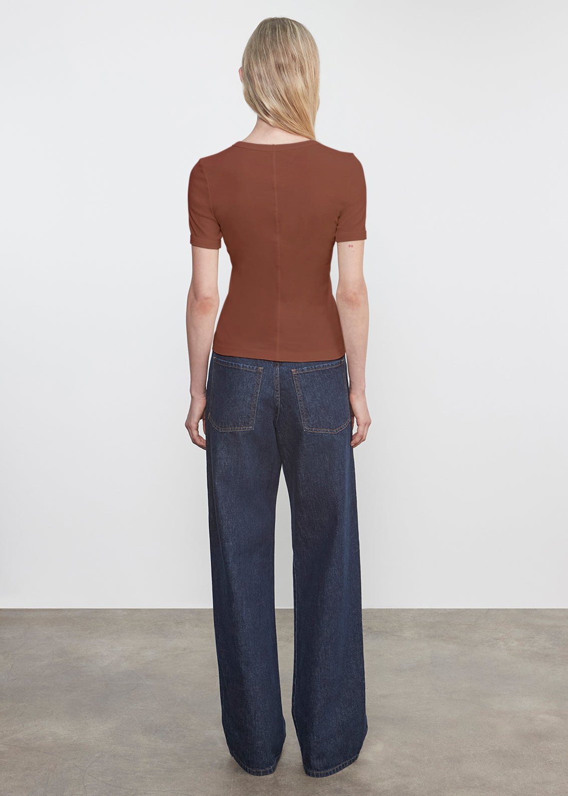 Enza Costa Supima Cotton New Classic S/S Tee in Nutmeg