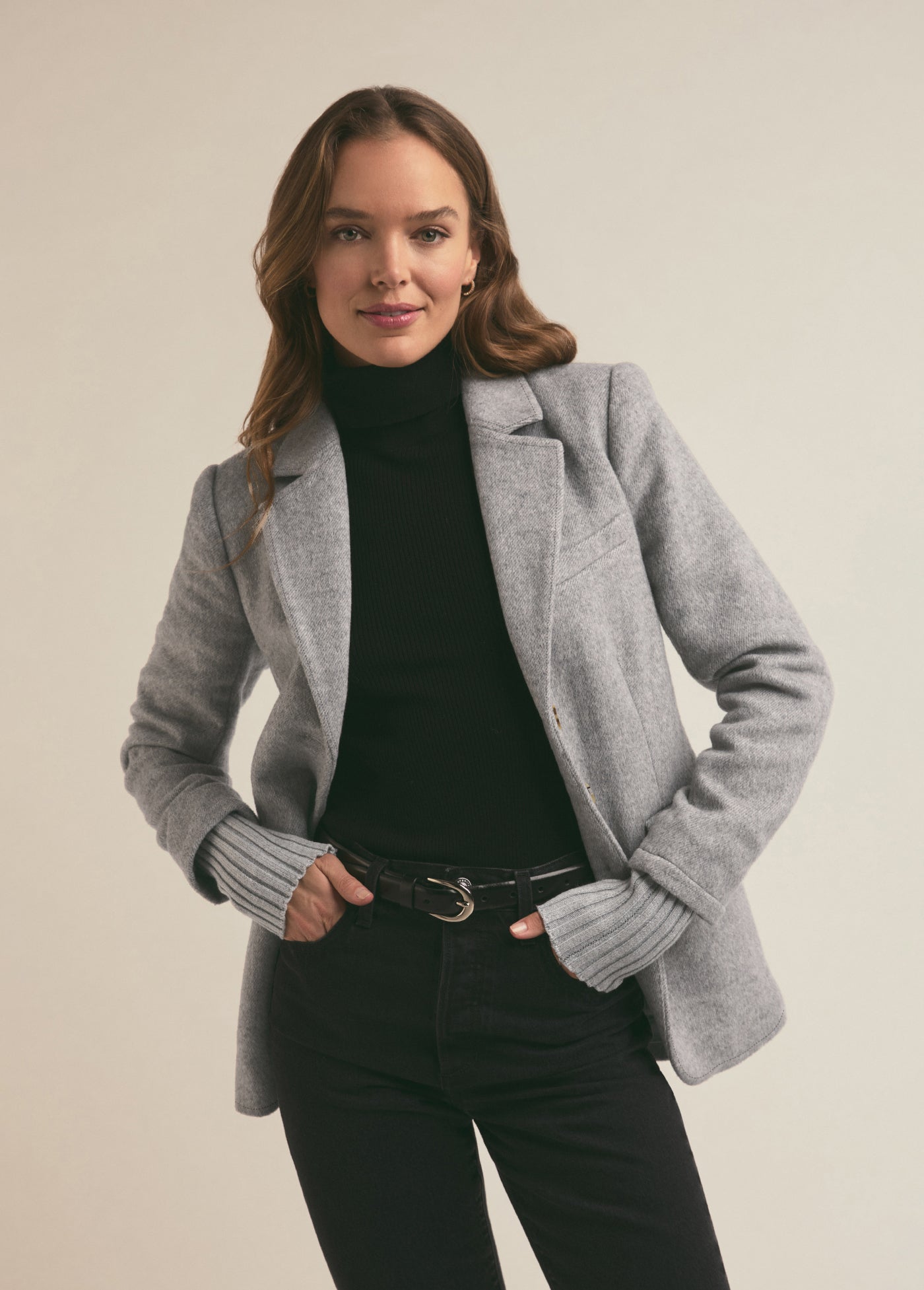 Favorite Daughter The City Blazer in Frost Gray