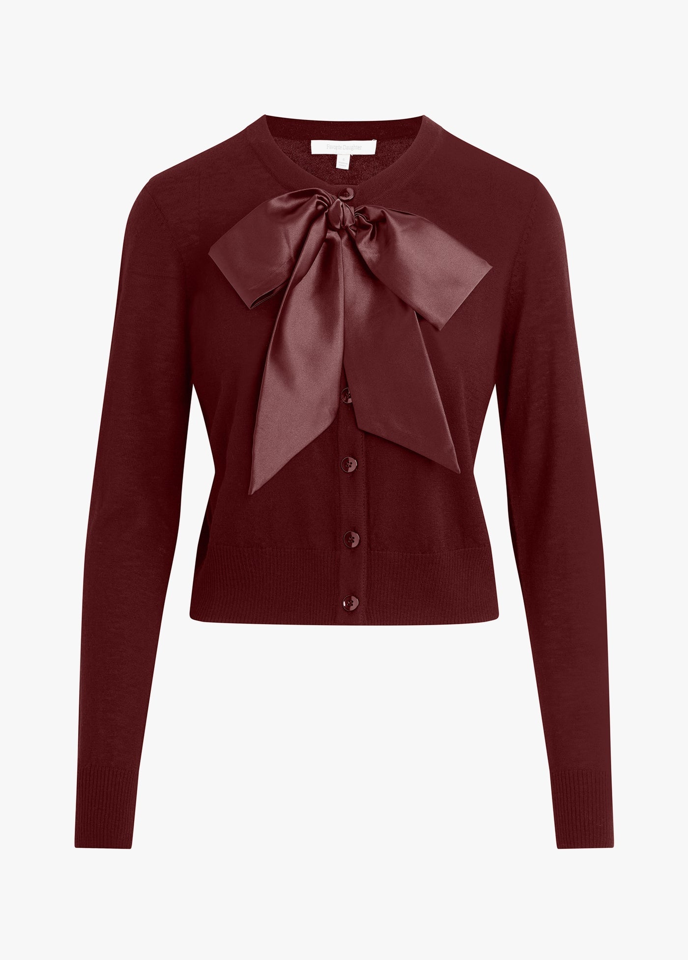 Favorite Daughter The Take A Bow Cardigan in Vino