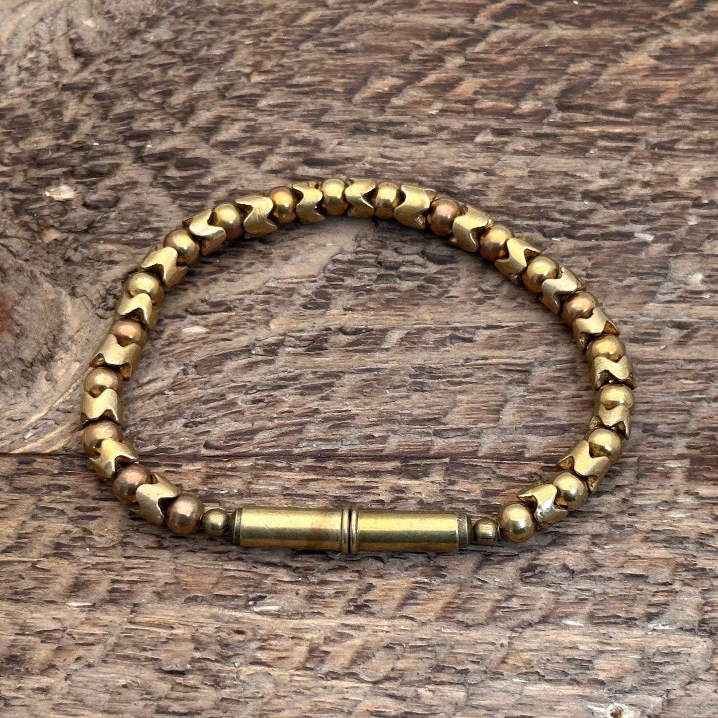 Flint Beaded Single Bracelet: Tiger Eye / Large