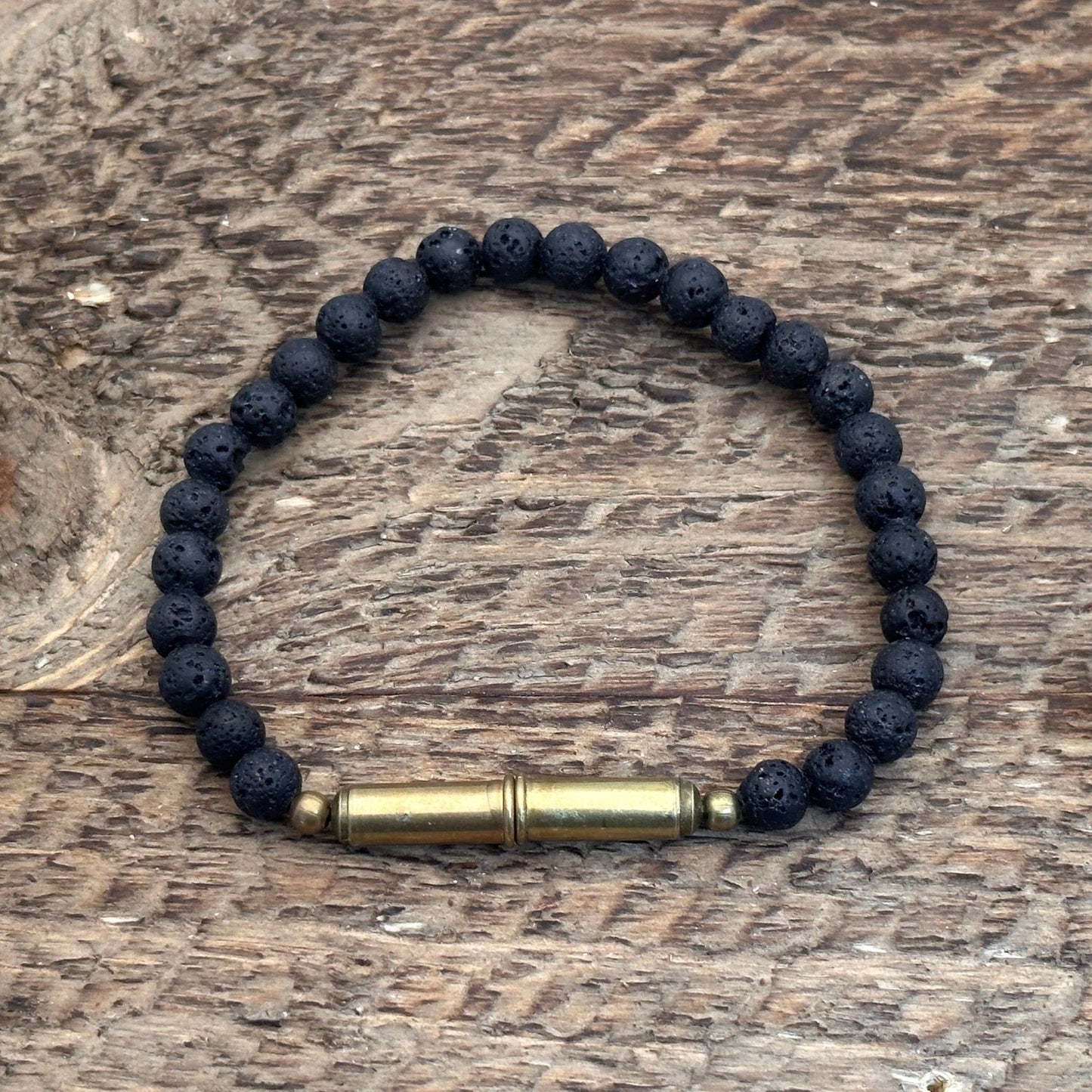 Flint Beaded Single Bracelet: Tiger Eye / Large