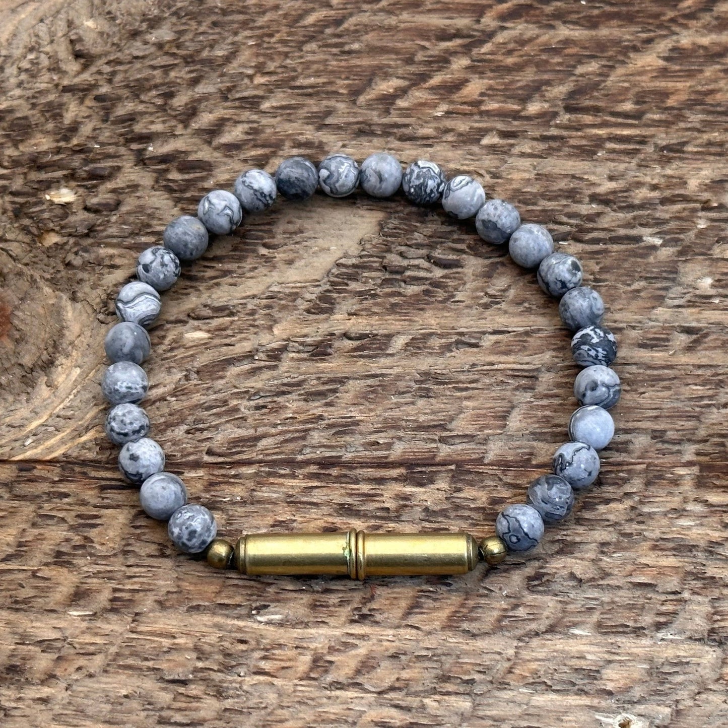 Flint Beaded Single Bracelet: Tiger Eye / Large