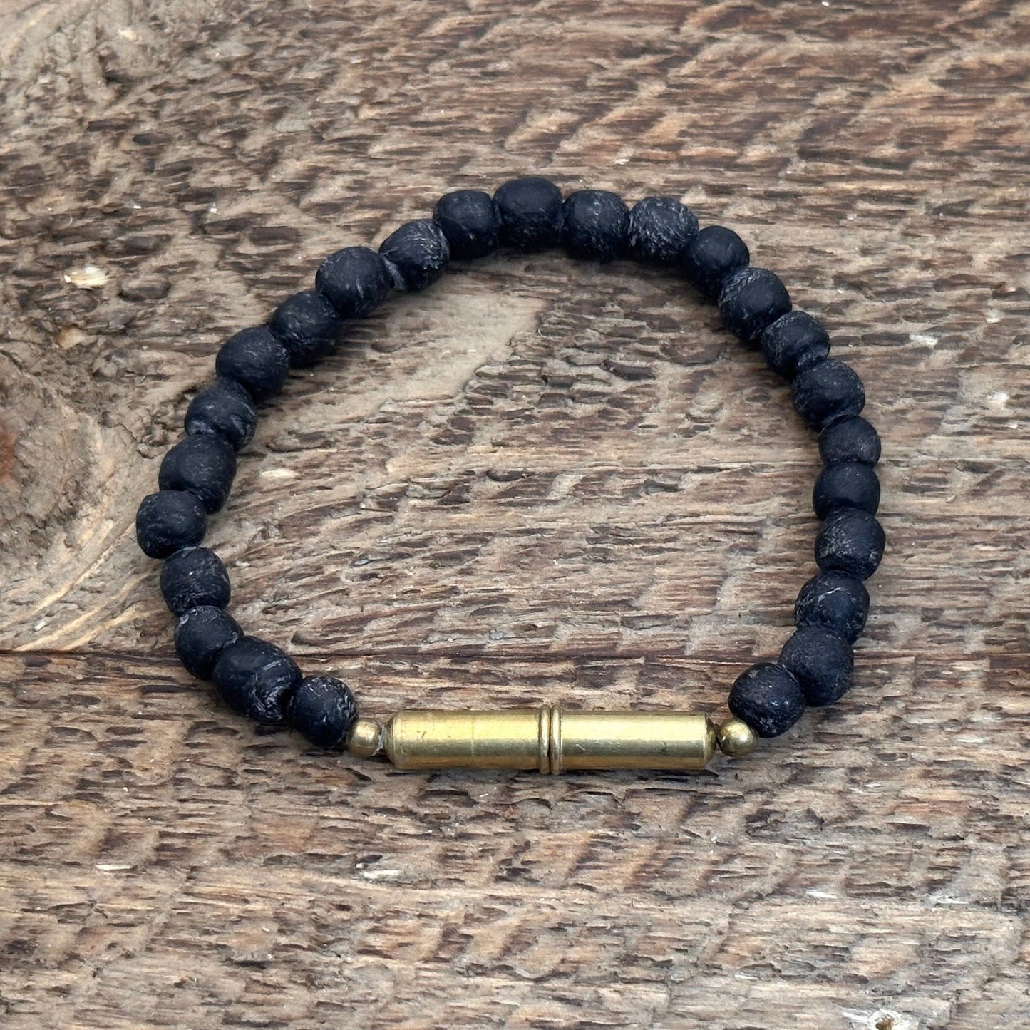 Flint Beaded Single Bracelet: Tiger Eye / Large
