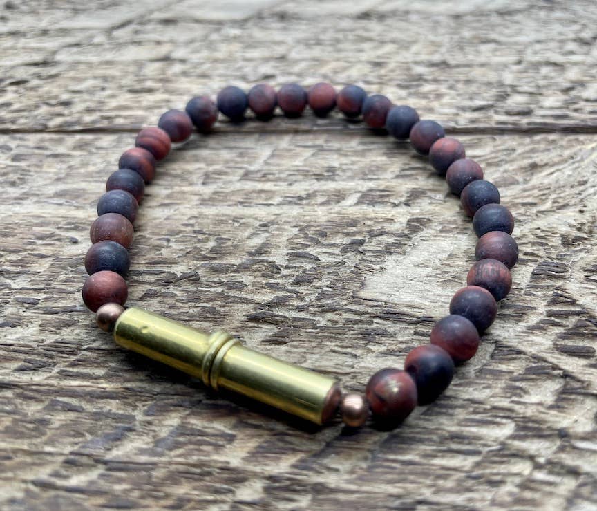 Flint Beaded Single Bracelet: Tiger Eye / Large