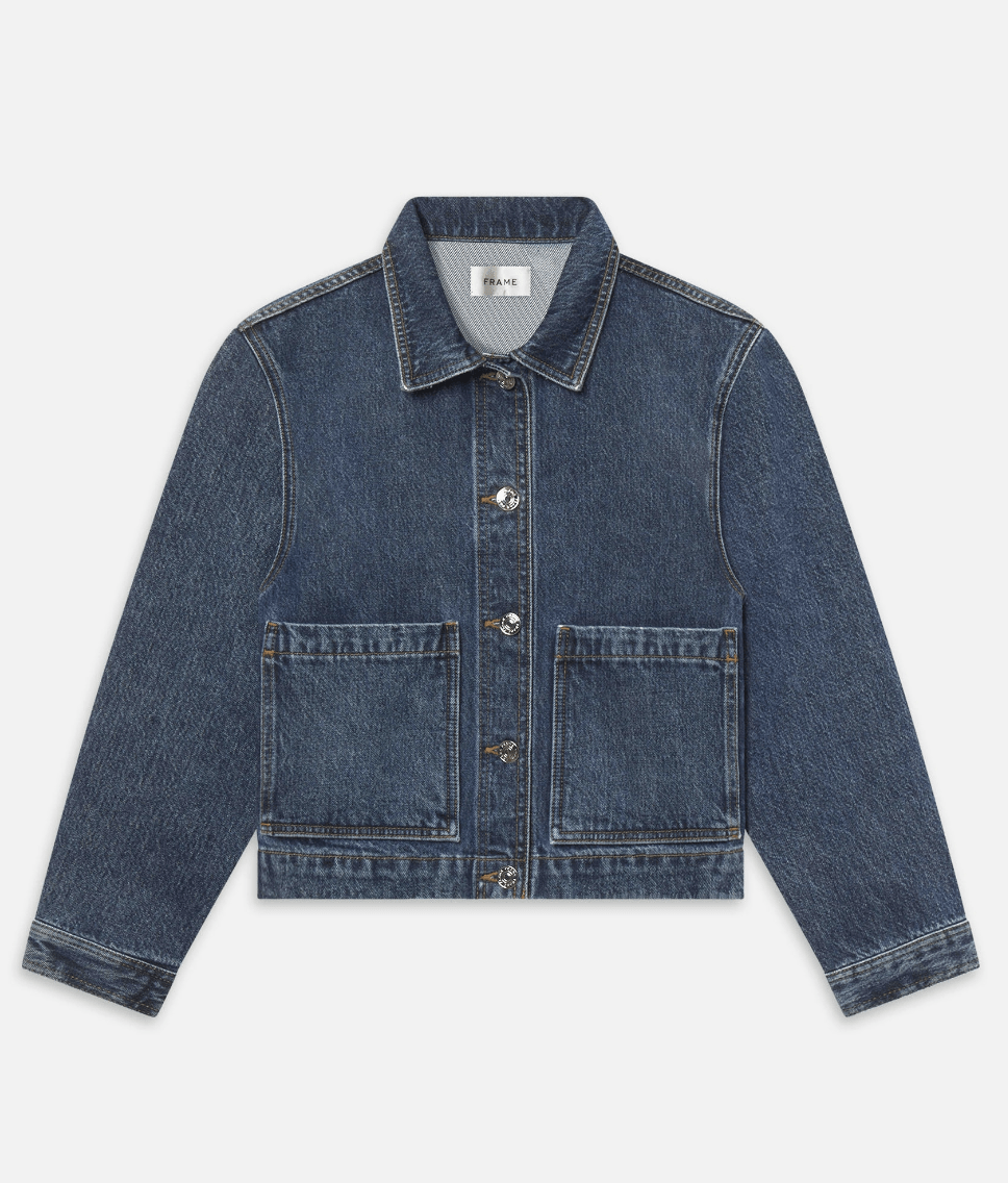 Frame Patch Pocket Jacket in Noble