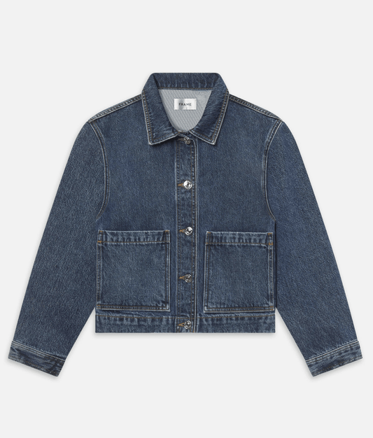 Frame Patch Pocket Jacket in Noble