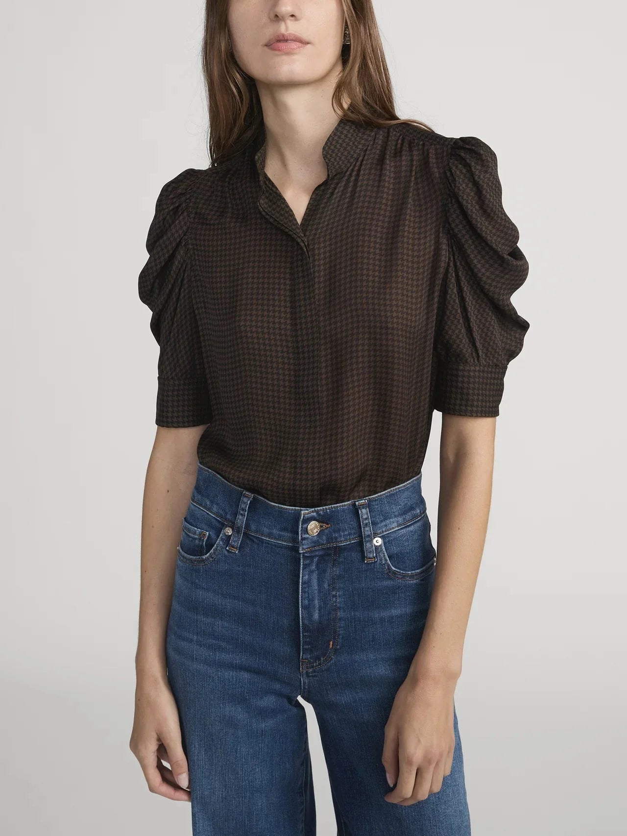 Frame The Gillian Top in Americano Multi