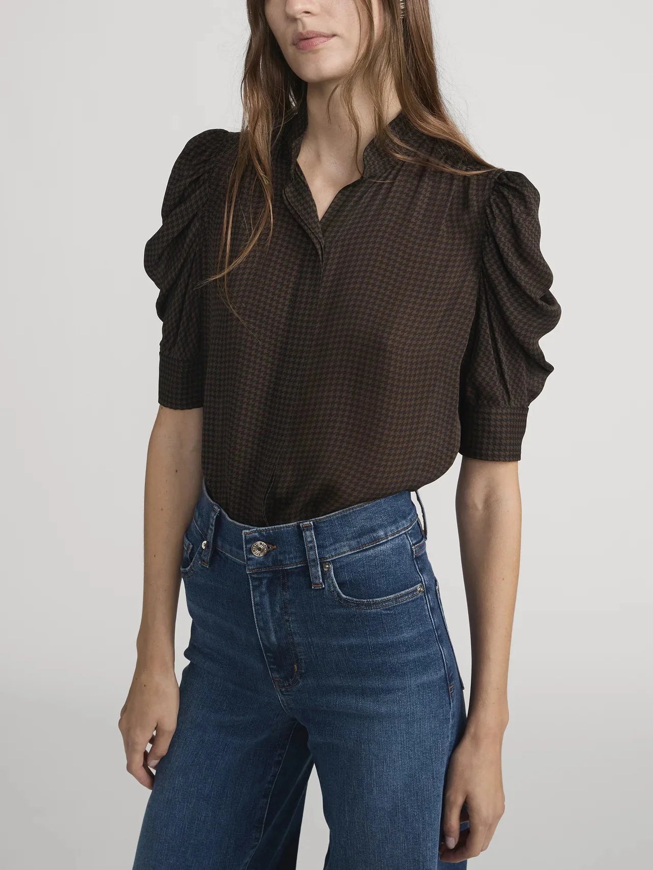 Frame The Gillian Top in Americano Multi