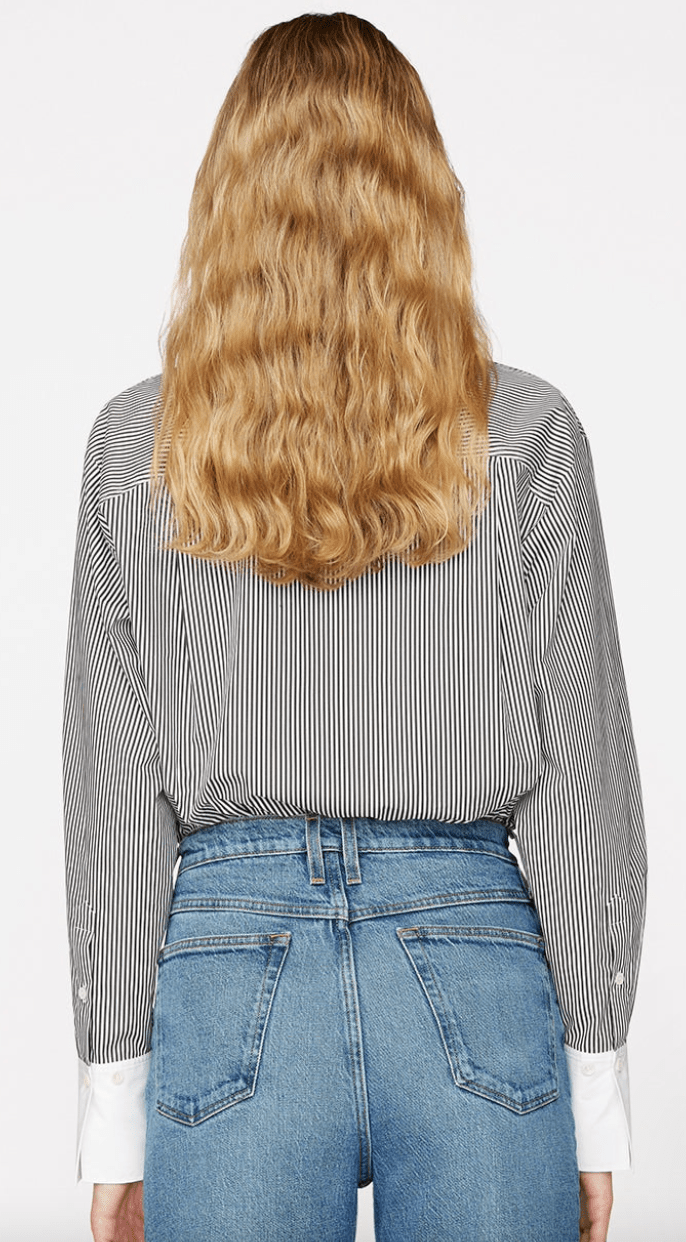Frame The Oversized Shirt in Noir Multi