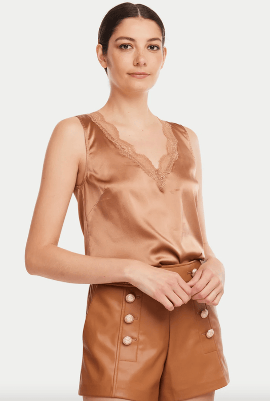 Generation Love Aida Lace Tank in Mocha