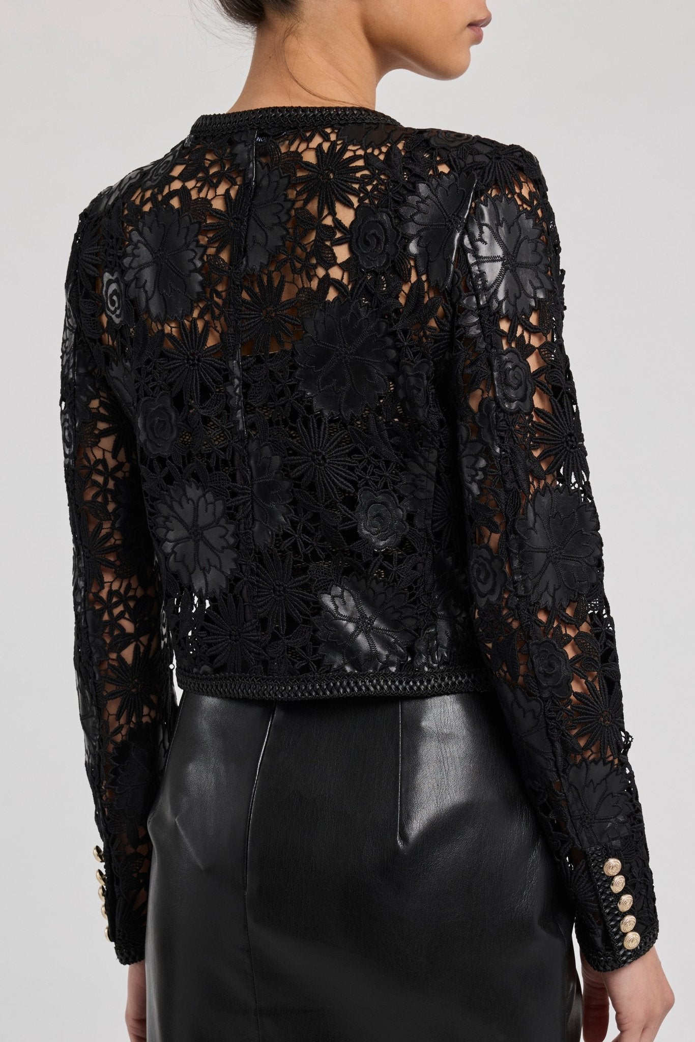 Generation Love Amber Vegan Leather Jacket in Black