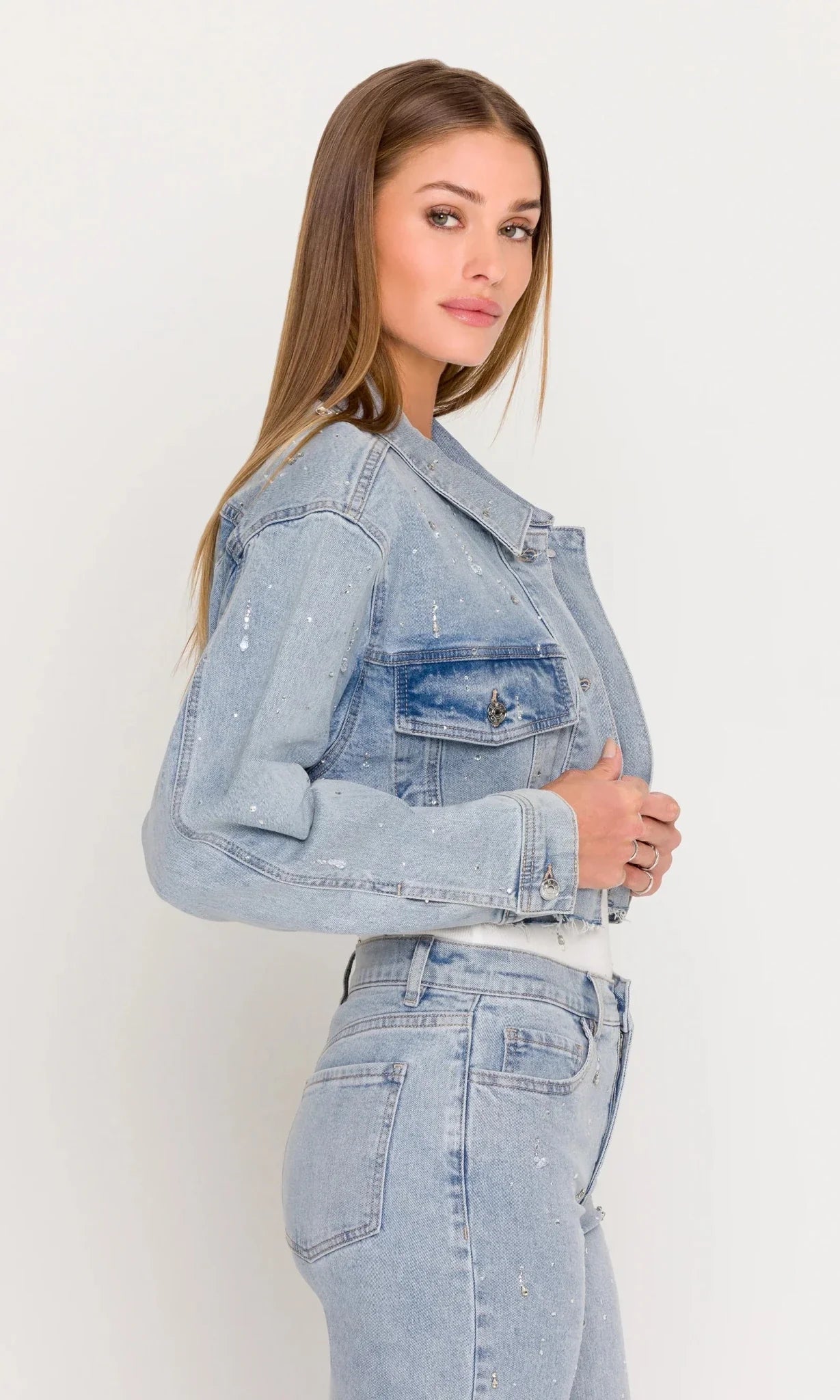 Generation Love Delan Embellished Denim Jacket