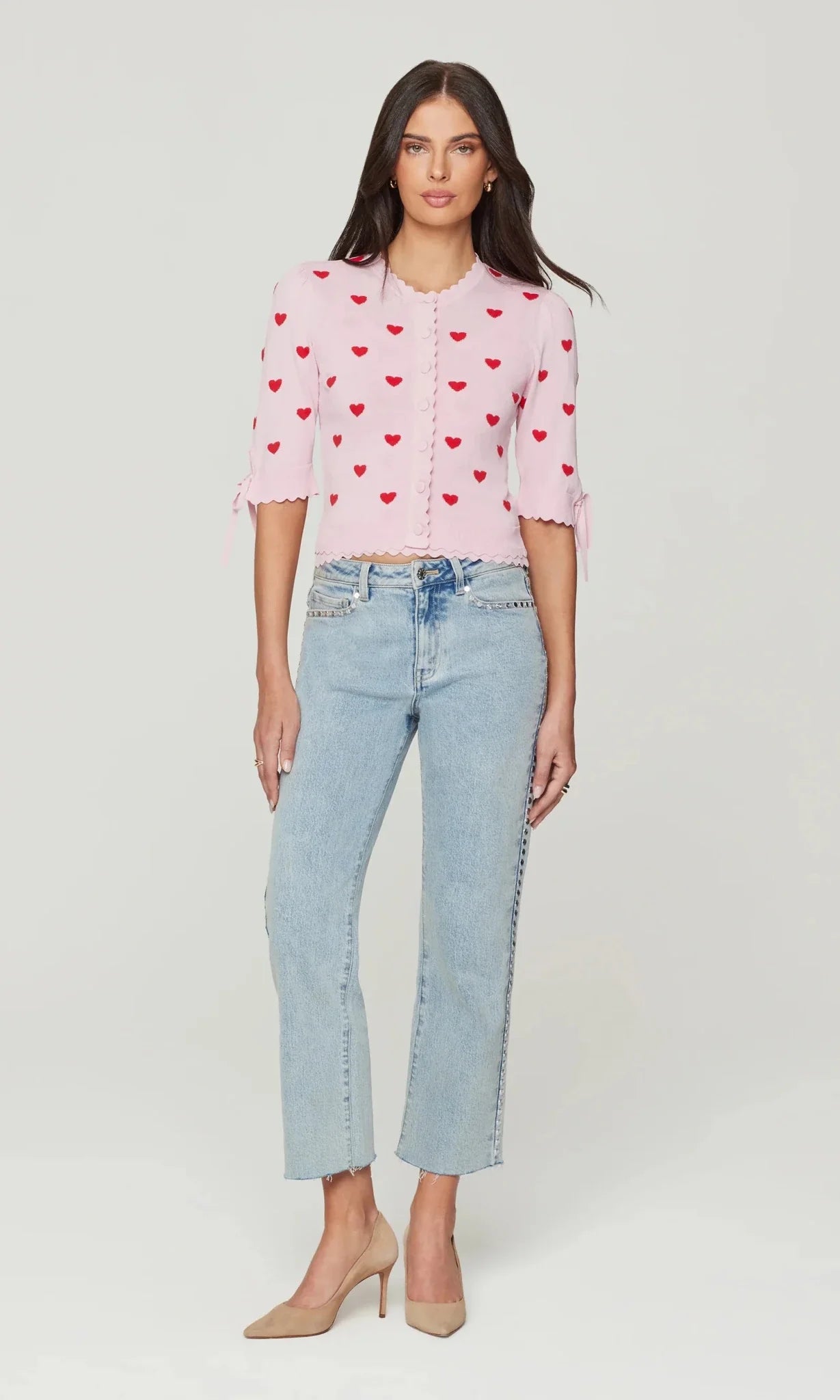 Generation Love Tess Hearts Intarsia Cardigan