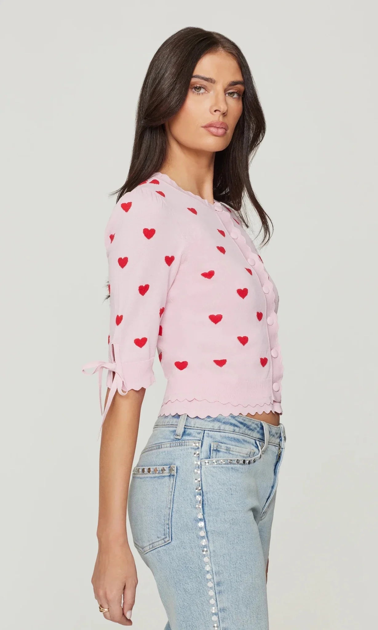 Generation Love Tess Hearts Intarsia Cardigan