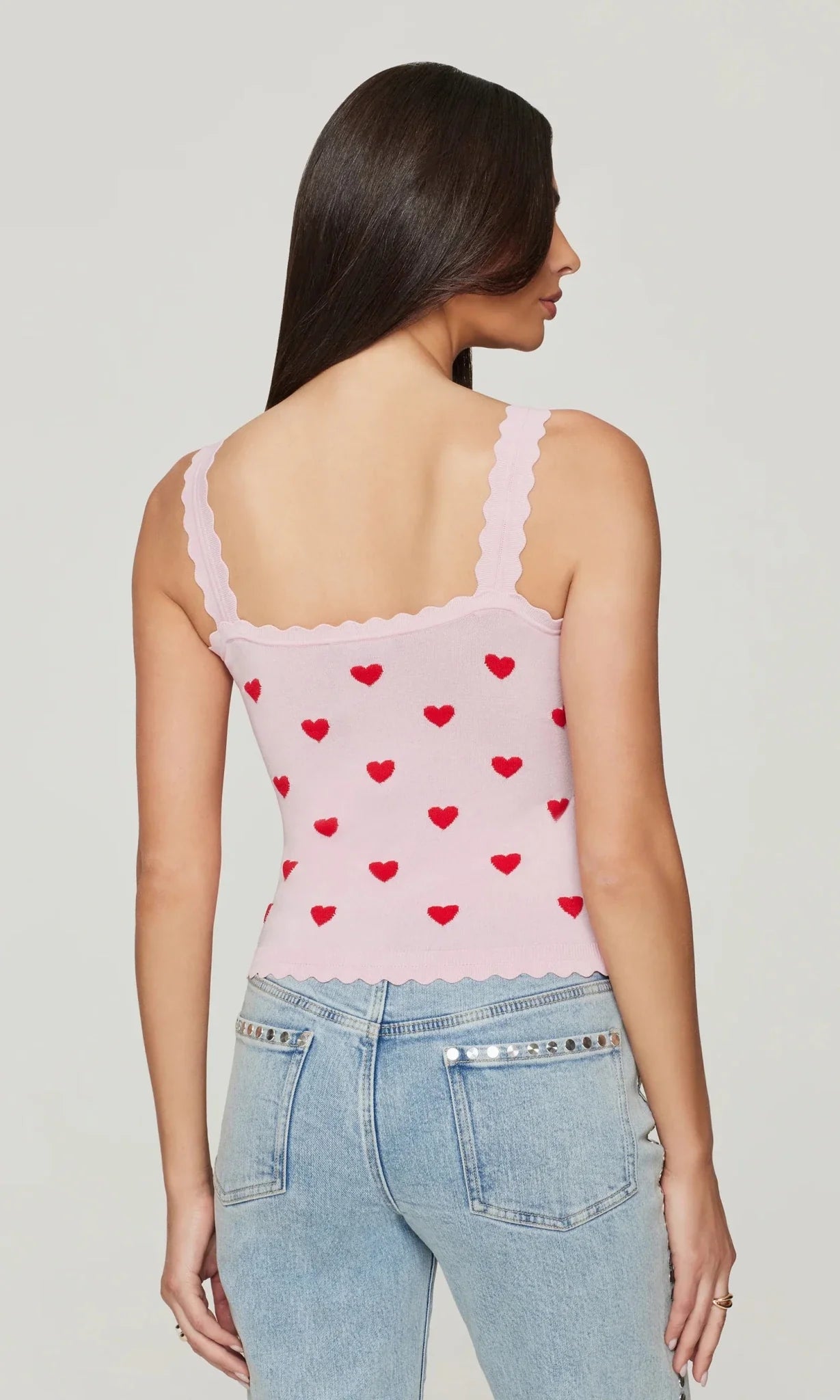 Generation Love Tess Hearts Intarsia Strap Tank