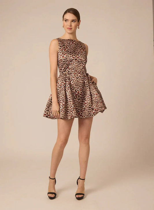 Gilner Farrar Adrianne Dress in Kaleidscope Leopard Print