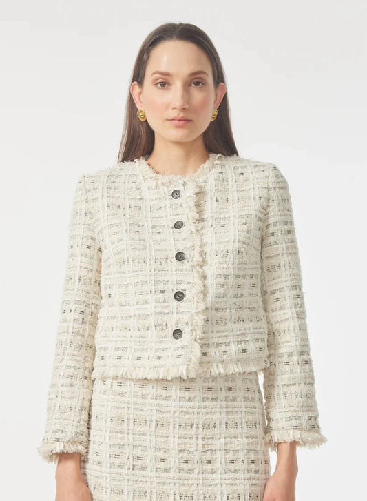 Gilner Farrar Livvy Jacket in Cream Tweed