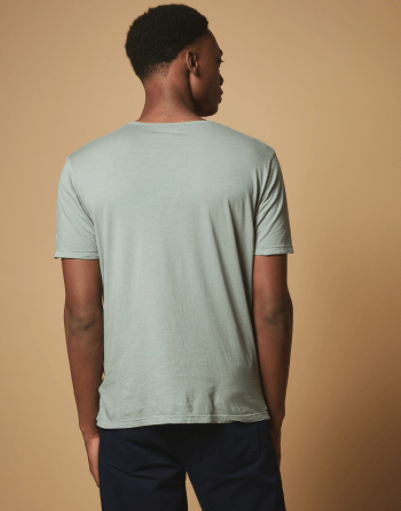 Hartford Light Jersey Crew in Gray-Green