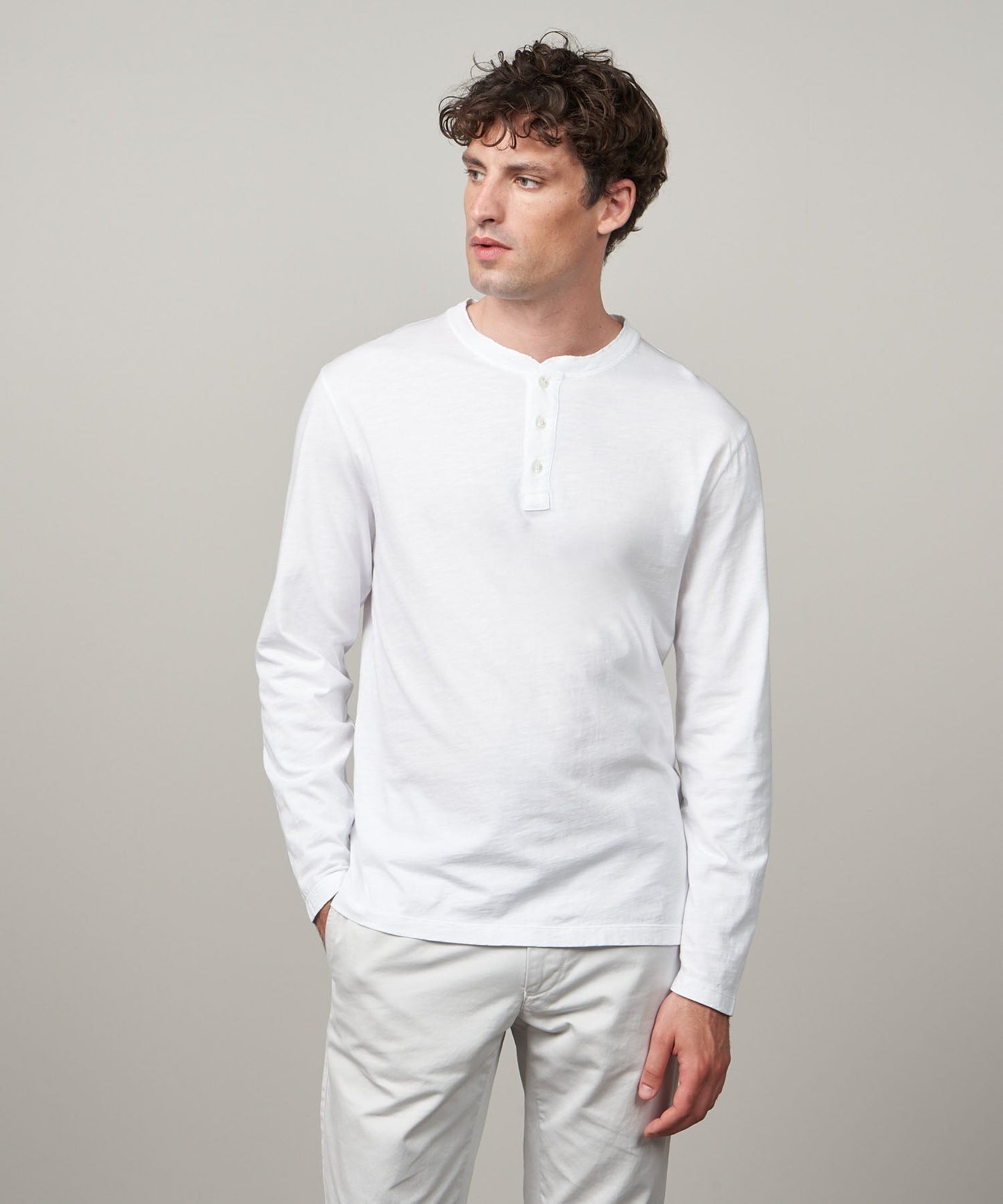 Hartford White Henley T-Shirt